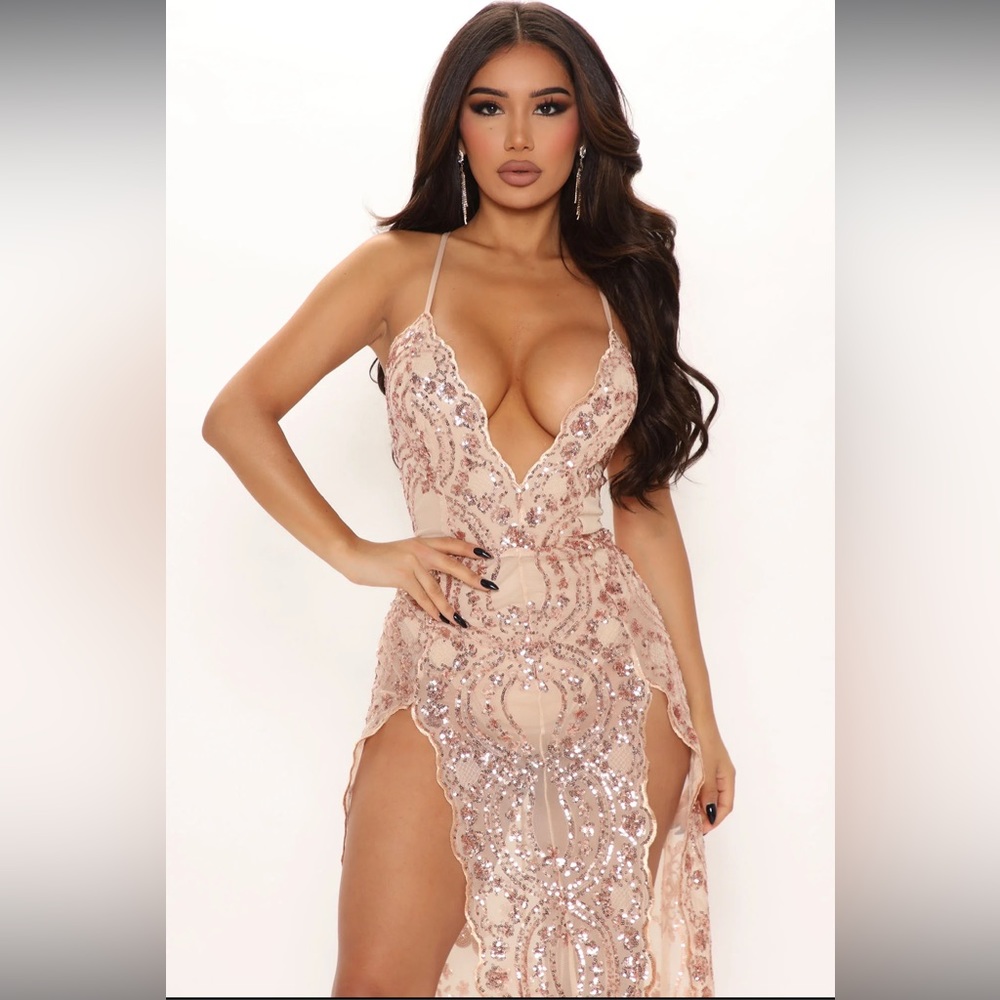 Shimmer Sequins Evening Gown
